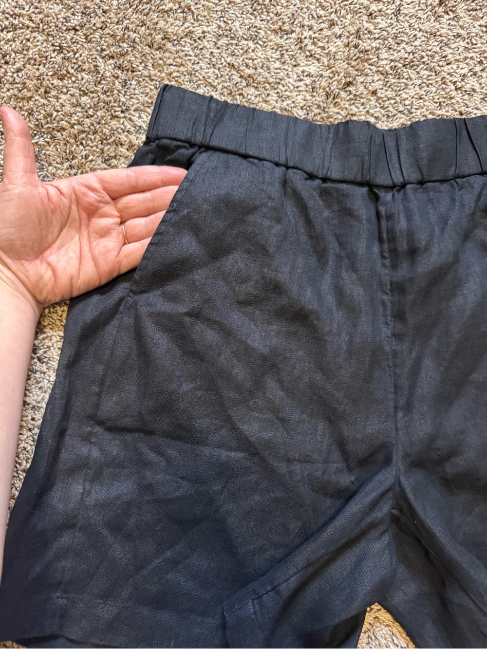J. Crew Black High-Rise Elastic Waist Shorts - Picture 7 of 16